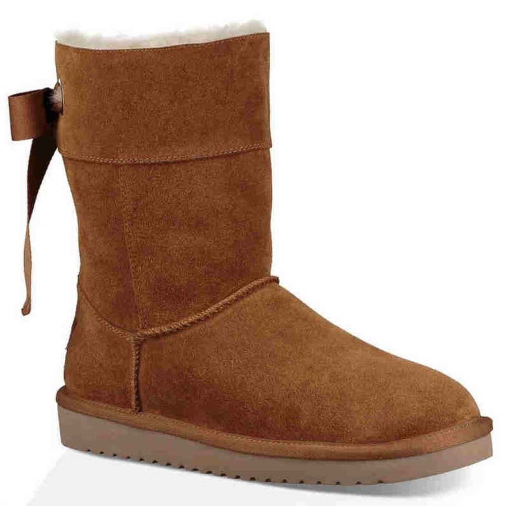 Koolaburra by UGG Andrah Chestnut Sheepskin Short Boots Bootie Shoe 6 10 11 NEW